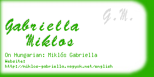 gabriella miklos business card